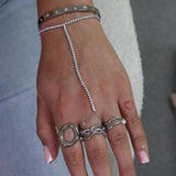 Icy Silver Hand Chain