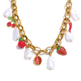 Fruit Charm Necklace