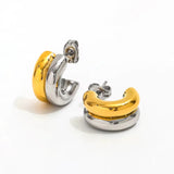 Nola Mixed Metal Hoop Earrings