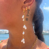 Pearla Dangle Huggie Earrings