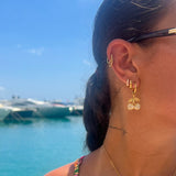 Diamante Gold Cherry Earrings