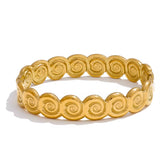Spiral Shell Gold Bangle