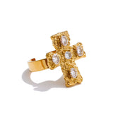 Gold Cross Ring