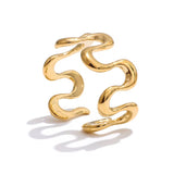 Gold Groovy Ring
