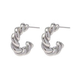 Silver Twist Earrings