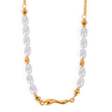 Golden Pearl Necklace