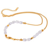 Golden Pearl Necklace