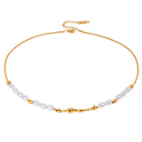 Golden Pearl Necklace