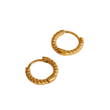 Gold Twist Huggie Earrings