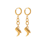 Cowboy Boot Huggie Earrings