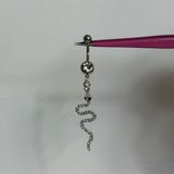 Silver Dangling Snake Belly Bar