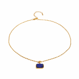 Gold Lapis Lazuli Pendant Necklace