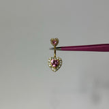 Gold Pink Princess Belly Bar