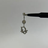Silver D Belly Bar