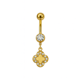 Gold Clover Belly Bar