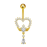 Gold Big Heart Belly Bar