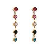 Clara Gold Colourful Earrings
