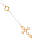 Pearl Cross Dangling Necklace