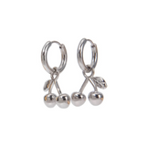 Silver Cherry Earrings