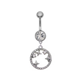 Silver Orbit Belly Bar