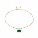 Gold Emerald Pendant Necklace