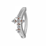 Silver Cross Belly Ring