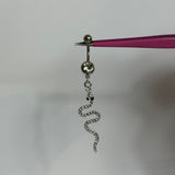Silver Dangling Snake Belly Bar