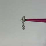 Silver Crystal Belly Bar