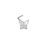 Silver Butterfly Nose Stud