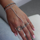 Icy Silver Hand Chain