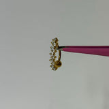 Gold Crystal Belly Bar
