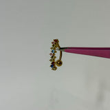 Gold Multicolour Belly Bar