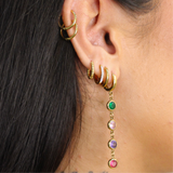 Golden Huggie Earrings Set