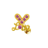 Gold Love Helix Piercing