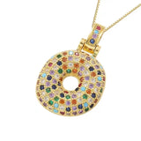 Multicolour Icy Bubble Letter Inital Necklace