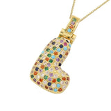 Multicolour Icy Bubble Letter Inital Necklace