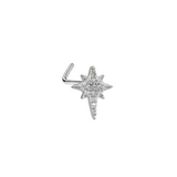 Silver Shooting Star Nose Stud
