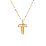 Bubble Letter Inital Necklace