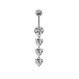 Silver Dangling Belly Bar