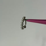Silver Crystal Belly Bar