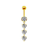 Gold Dangling Belly Bar