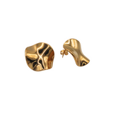 Textured Circle Studs