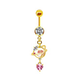 Pink Dangling Planet Belly Bar