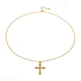 Eve Dangle Cross Gold Necklace