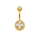 Gold Circle Belly Bar