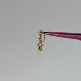 Gold P-Bunny Gemstone Nose Ring