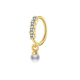 Gold Pearl Nose Ring