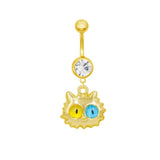Gold Crazy Cat Belly Bar