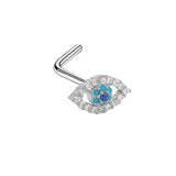 Silver Evil Eye Nose Stud