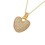Gold Icy Bubble Letter Initial Necklace